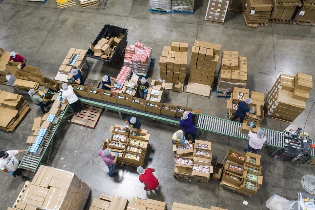 Loading a delivery truck
