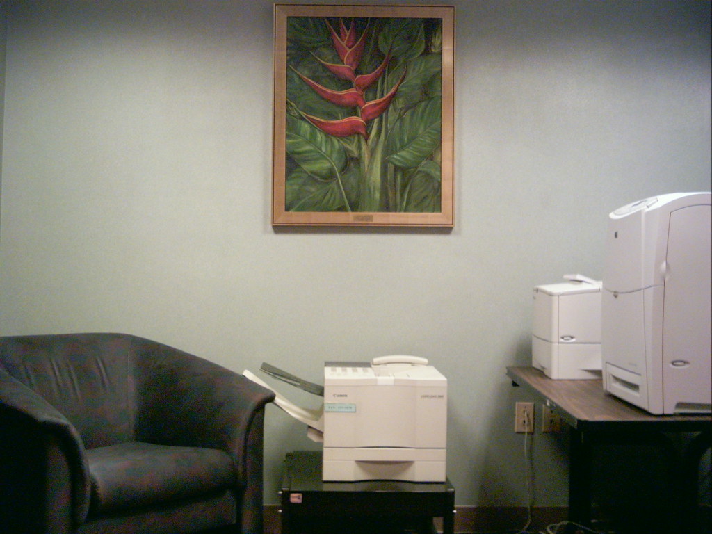 Office printer and copier corner