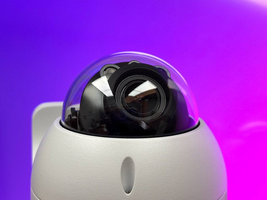 Dome CCTV security camera close-up