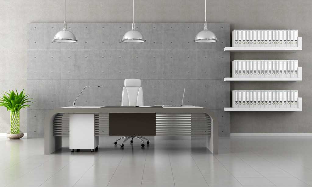 Modern office interior with desks
