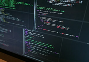 Server administration console on screen