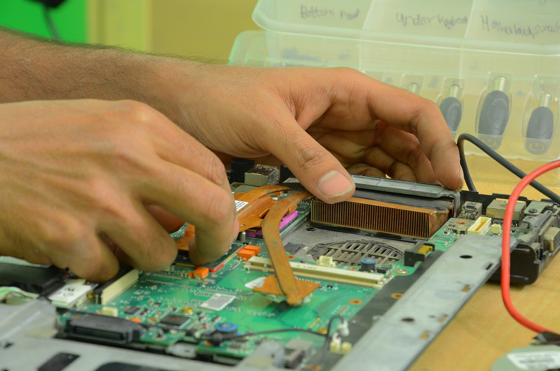 Computer repair in progress
