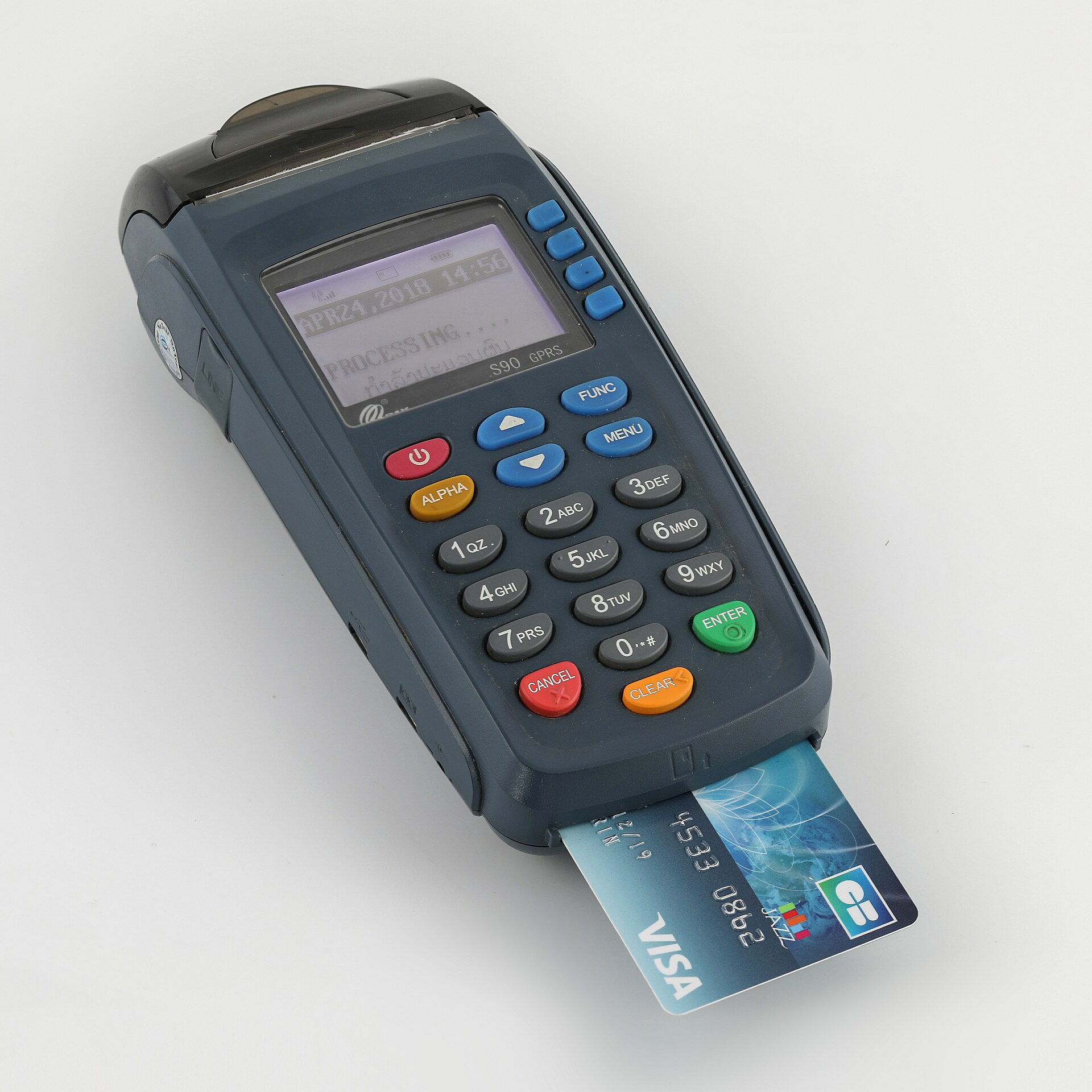 Credit card terminal in Laos
