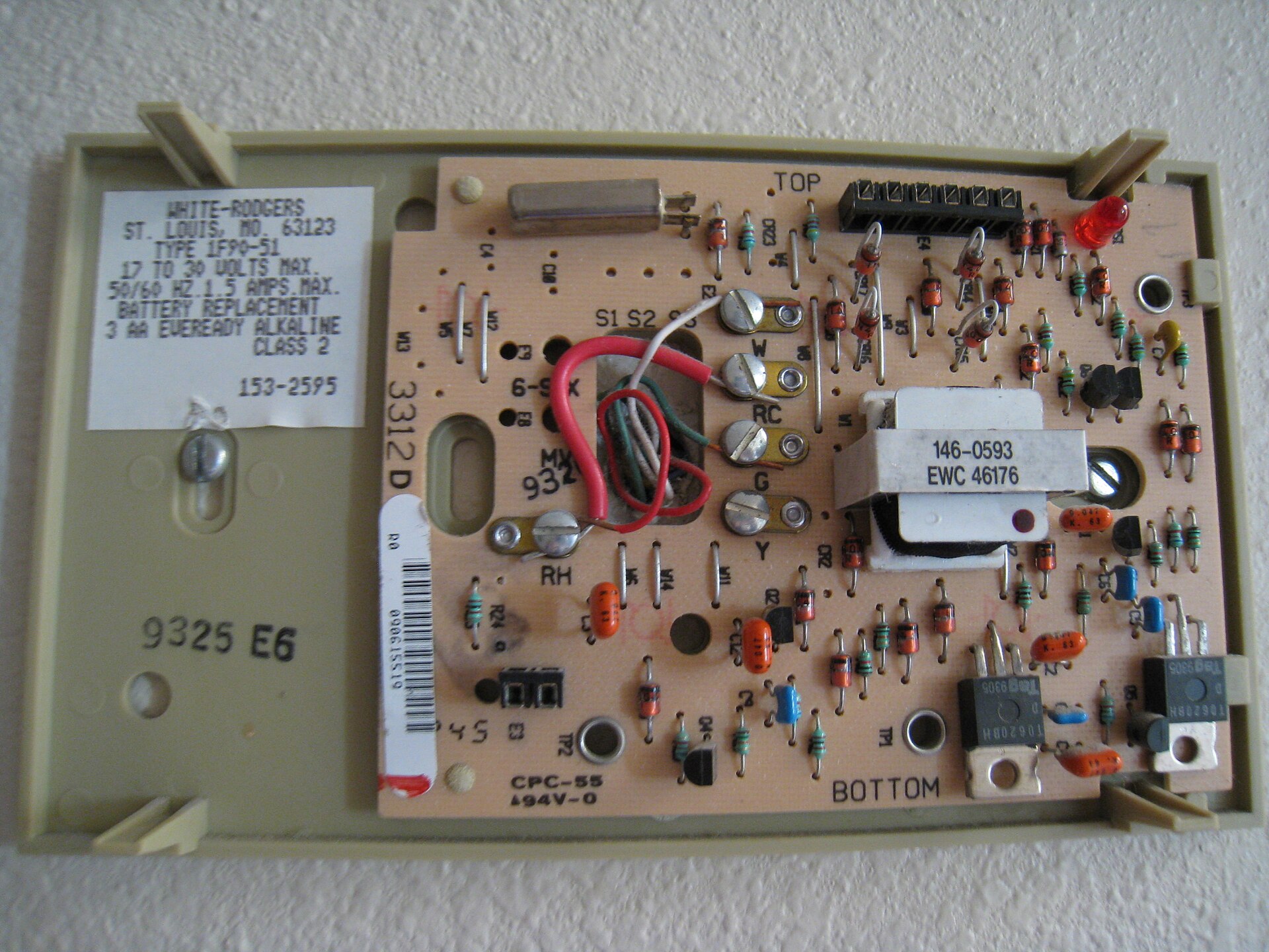 Digital thermostat wall