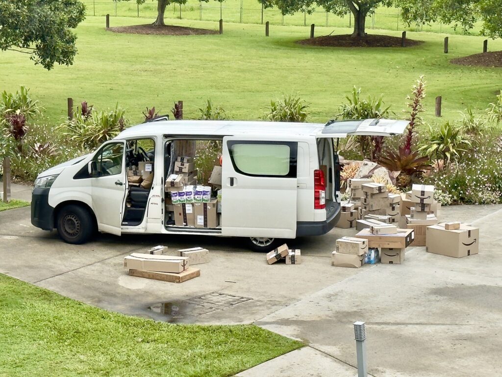 Parcel delivery van