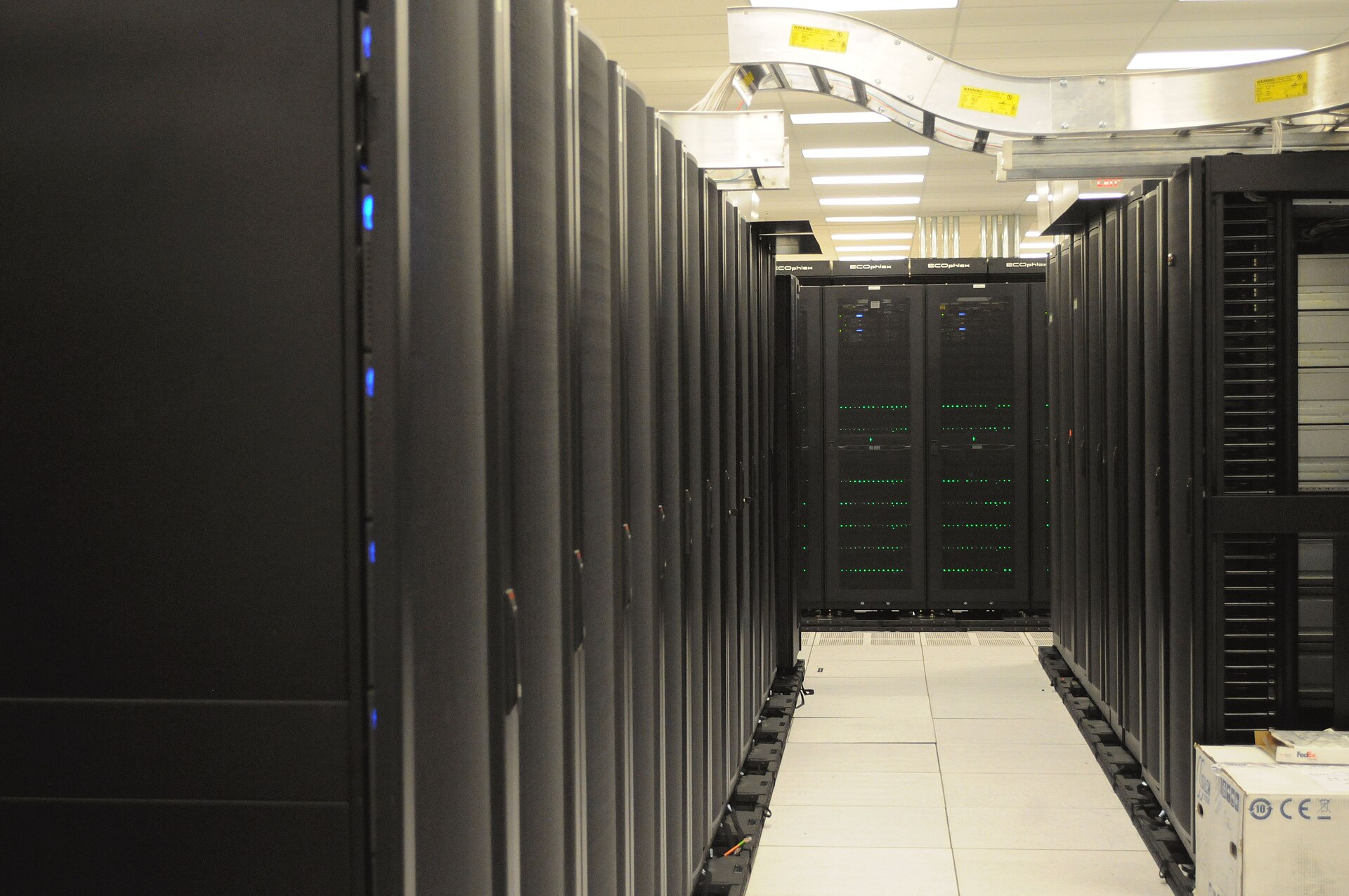 Front of server racks at NERSC