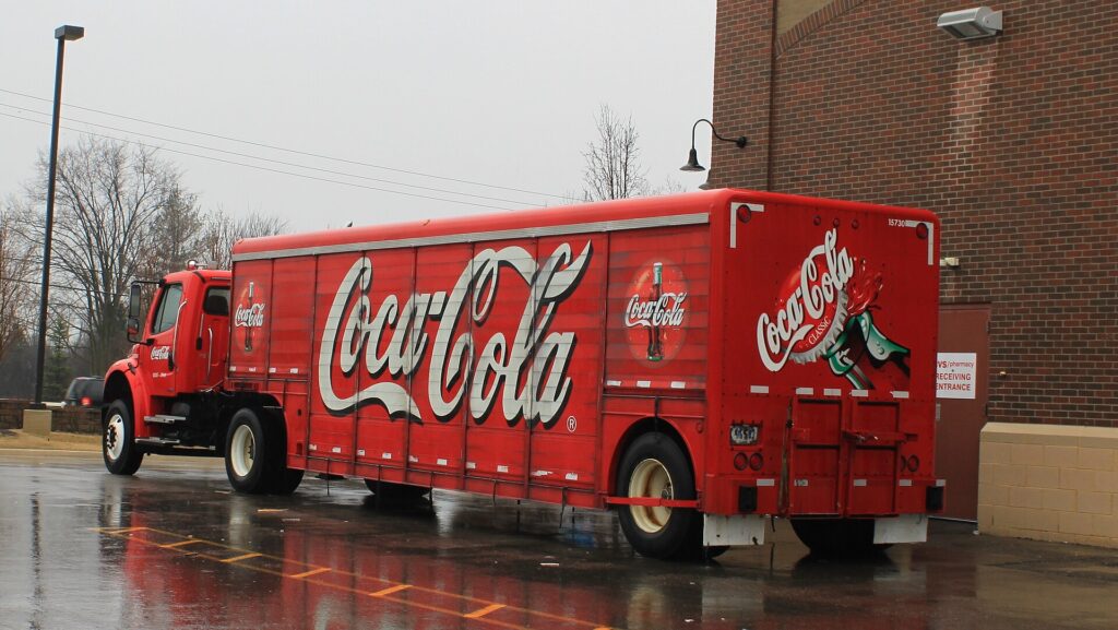 Coca-Cola beverage delivery truck Northville Michigan