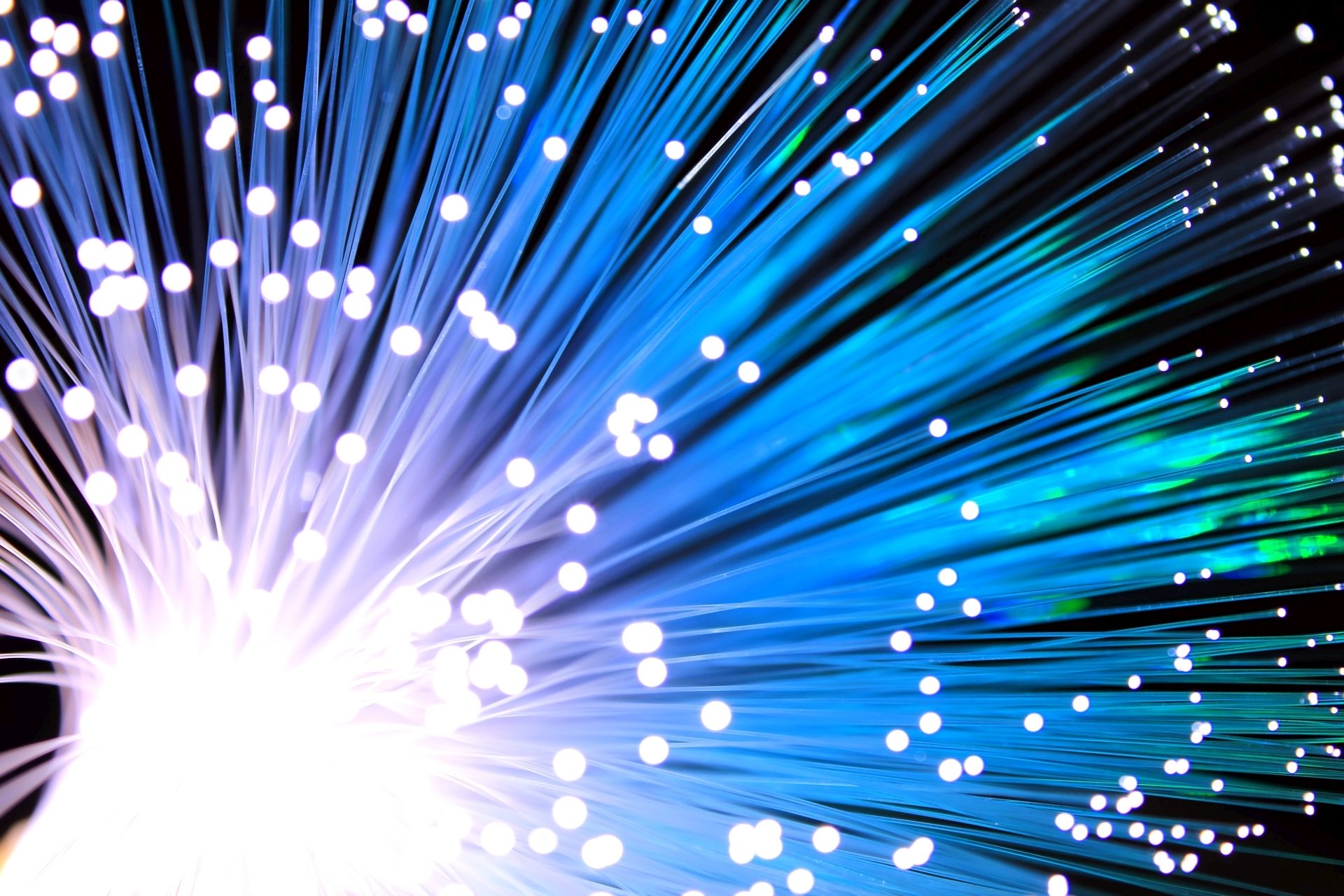 Glowing fiber-optic strands